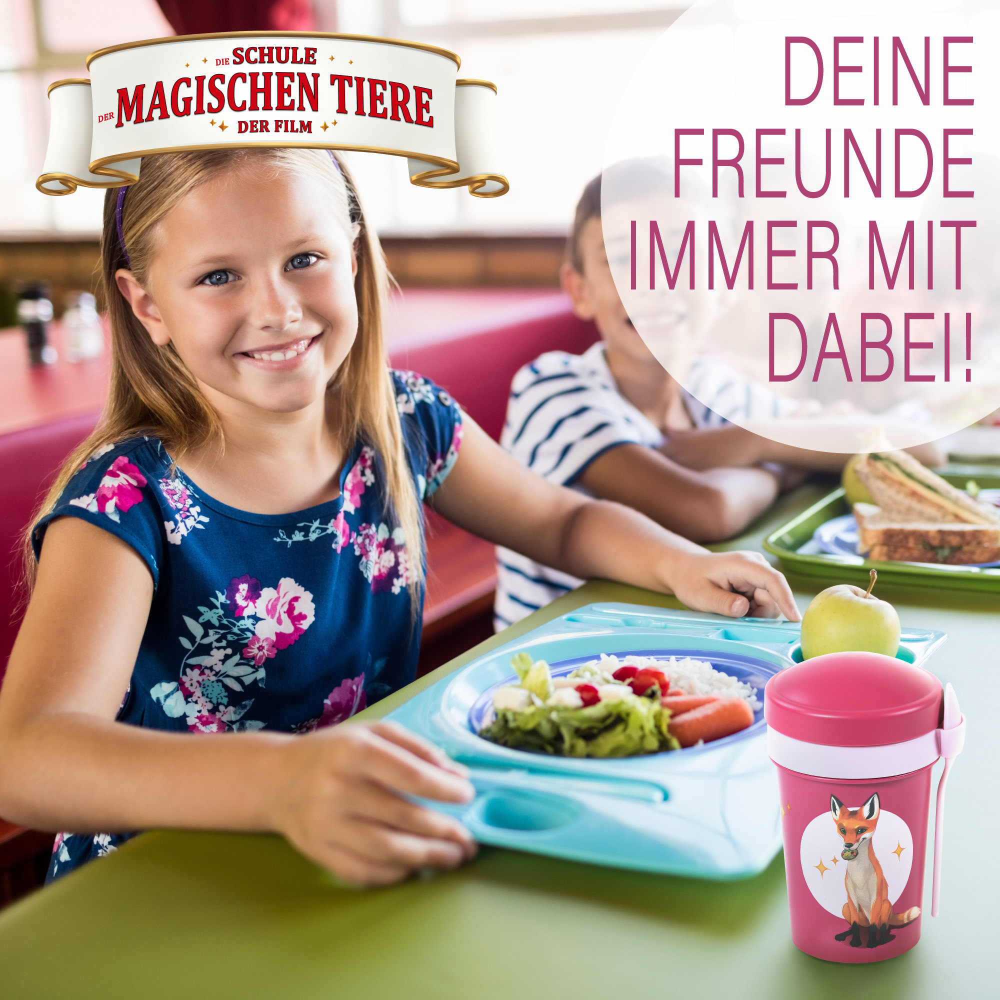 Müslibecher To Go, Rabbat, 540 ml, rPET - Beerenrot | AWAVE®