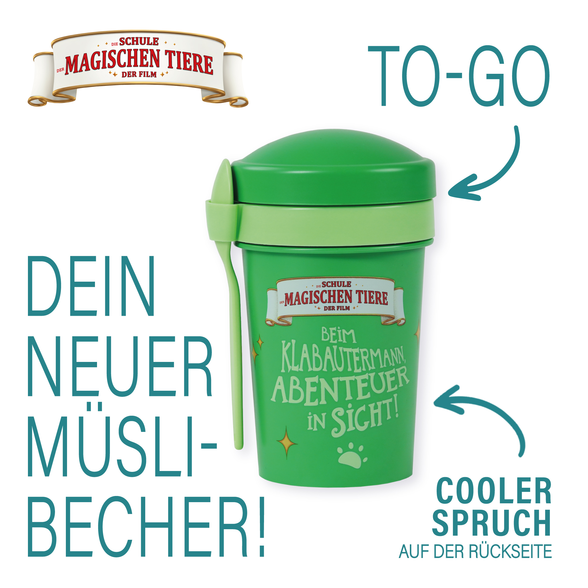 Müslibecher To Go, Henrietta, 540 ml, rPET - Grün | AWAVE®