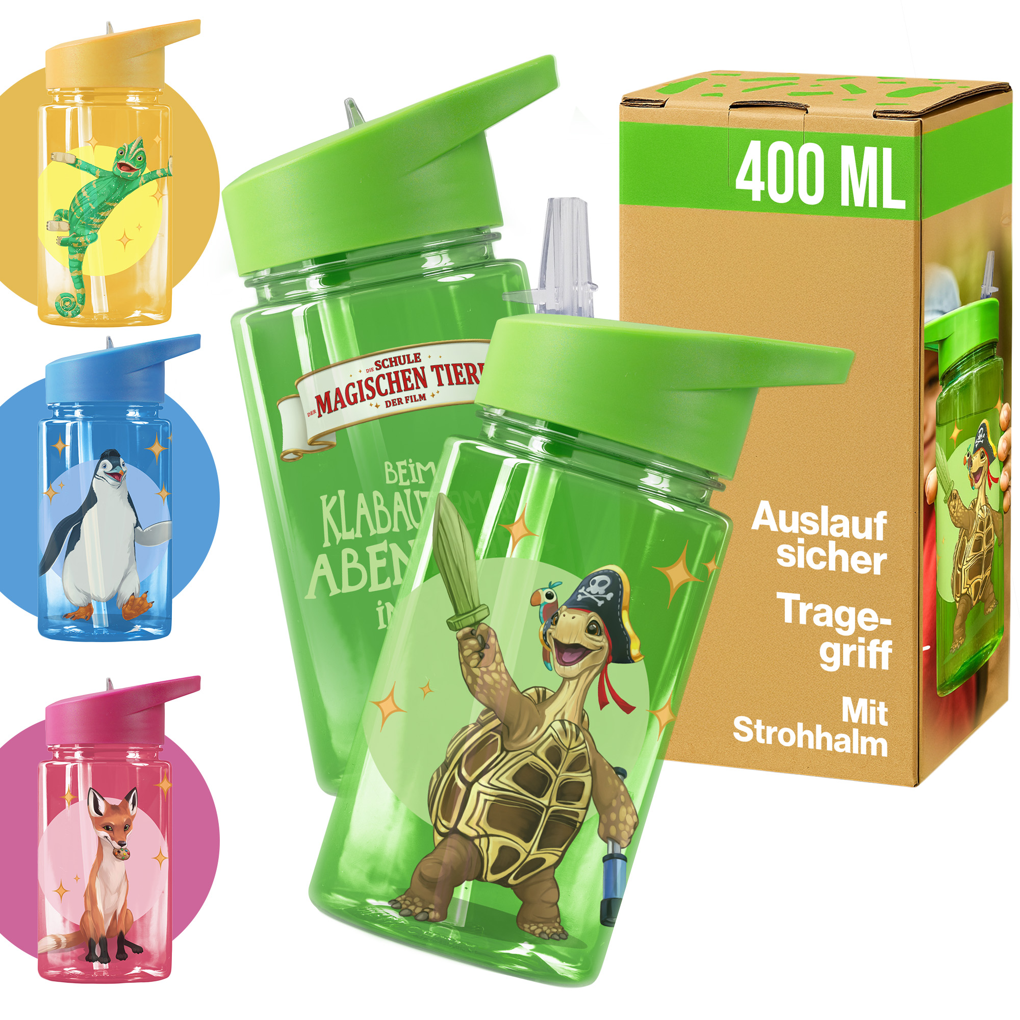 Trinkflasche 400 ml rPET | Grün, Henrietta