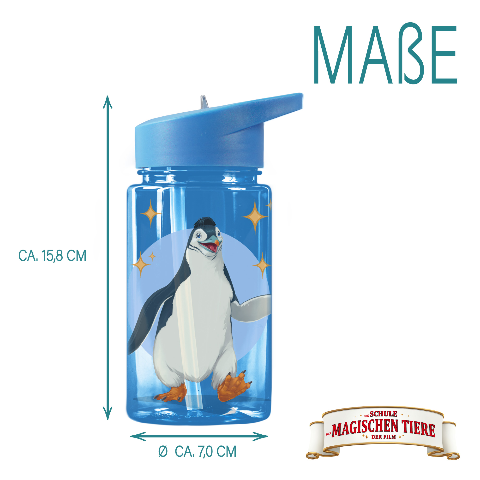 Trinkflasche 400 ml rPET | Blau, Juri