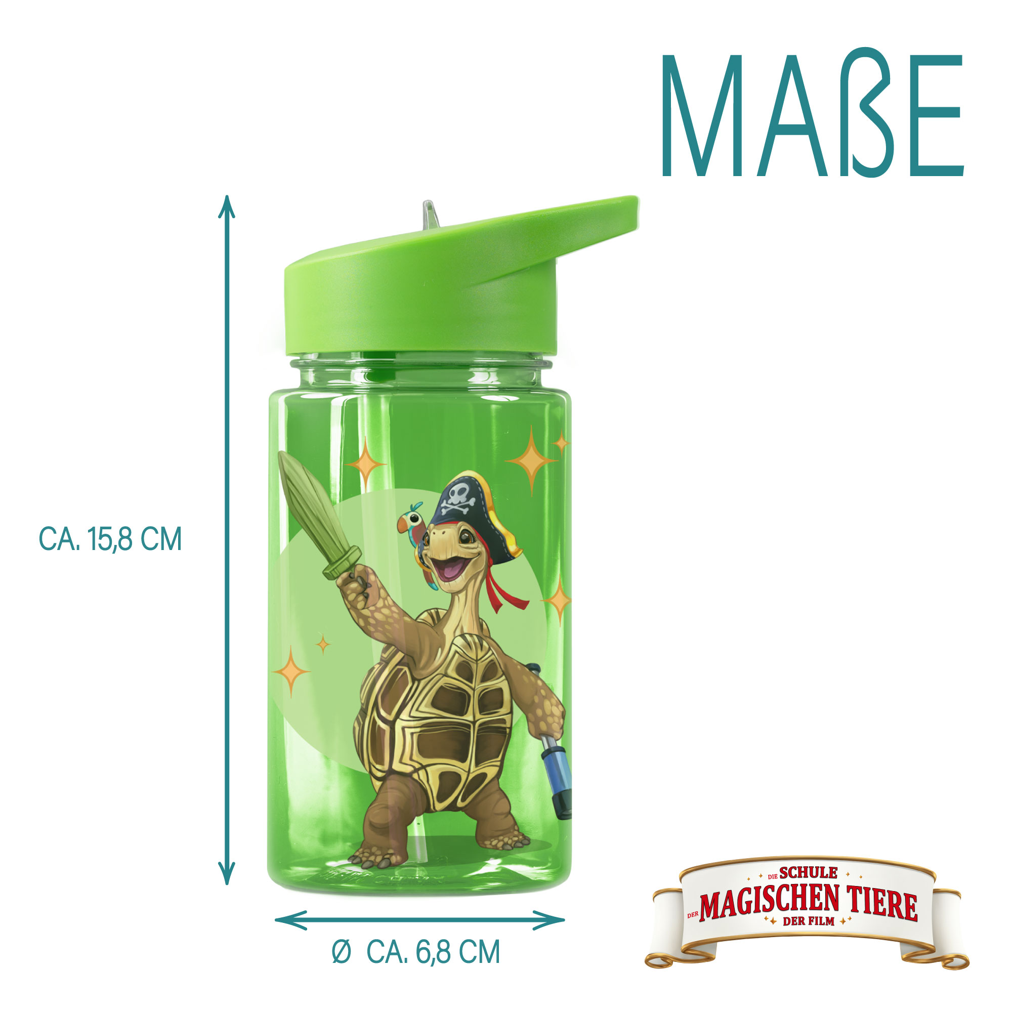 Trinkflasche 400 ml rPET | Grün, Henrietta