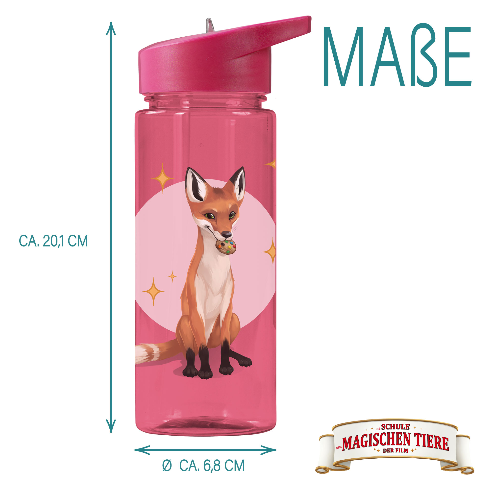 Trinkflasche 500 ml rPET | Beerenrot, Fuchs