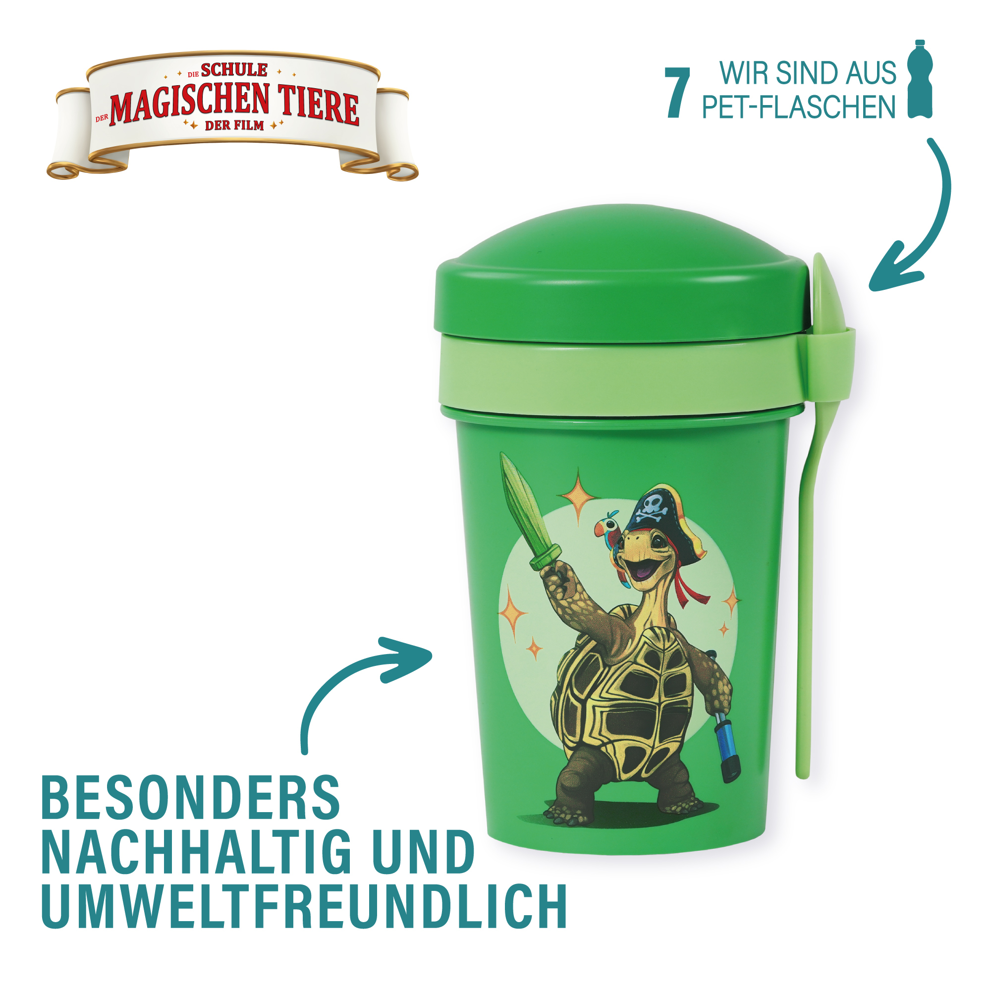 Müslibecher To Go, Henrietta, 540 ml, rPET - Grün | AWAVE®