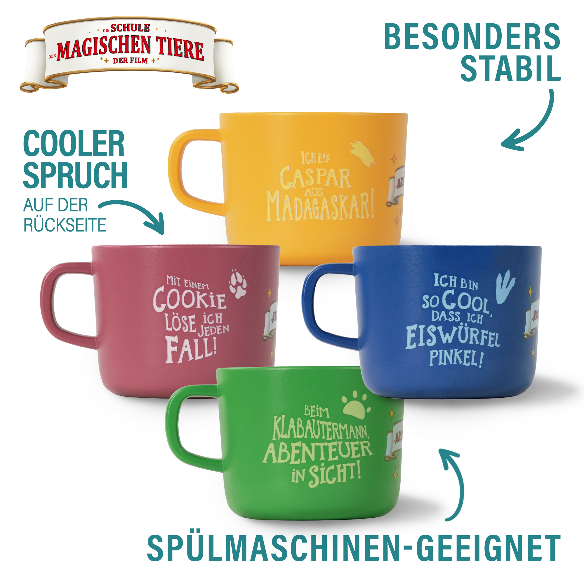 Kinder Tassen Set 4-teilig, 250 ml, rPET | AWAVE®