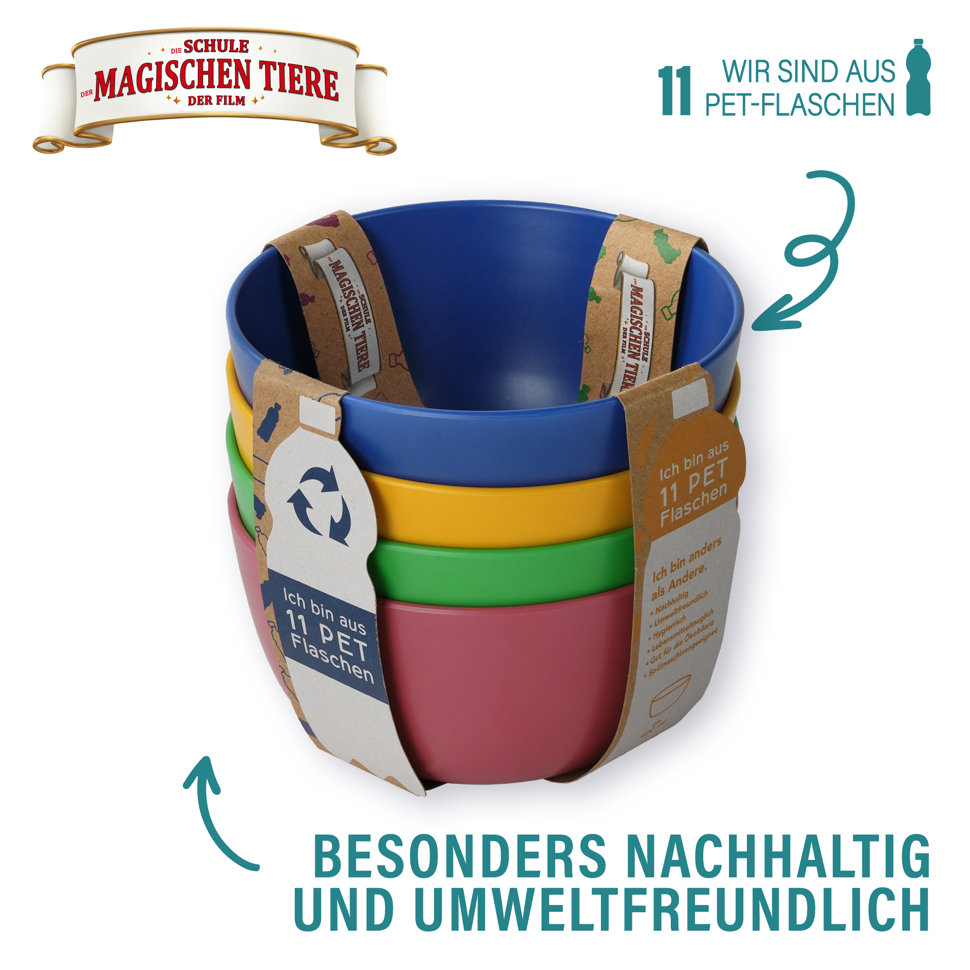 Kindergeschirr Schüssel Set, 4-tlg. 11,5 cm, rPET | AWAVE®